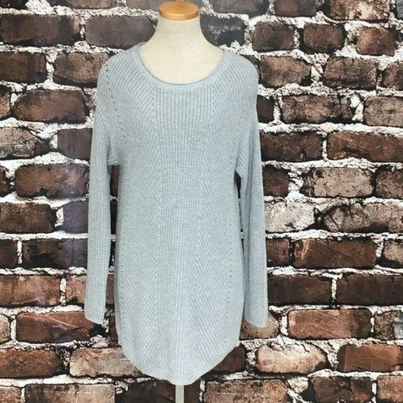Caslon Sweater Nordstrom Pullover Knit Tunic Grey Small - Picture 4 of 15